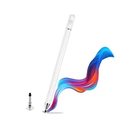 Tukzer Universal Stylus Pen with Fine Point Disc Tip (White)