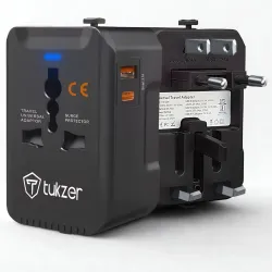Tukzer Universal Travel Adapter 20W Type C PD USB Charging