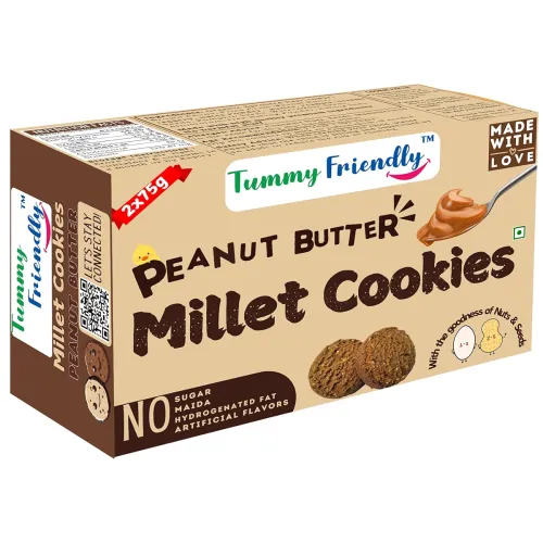 Image of Tummy Friendly Peanut Butter Millet Cookies for Kids (2x75g)