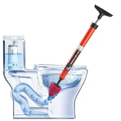 Turbo Flush High Pressure Dredging Tool, High Pressure Toilet Plunger, Air Pump Plunger for Toilet, High Pressure Toilet Unblock One Shot Toilet Pipe Plunger for Clogged Pip