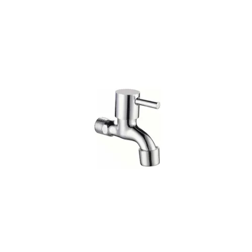 Image of Turbo Stainless Steel Bib Cock Tap with Wall Flange | Wall Mounted Water Tap for Bathroom & Kitchen Sink