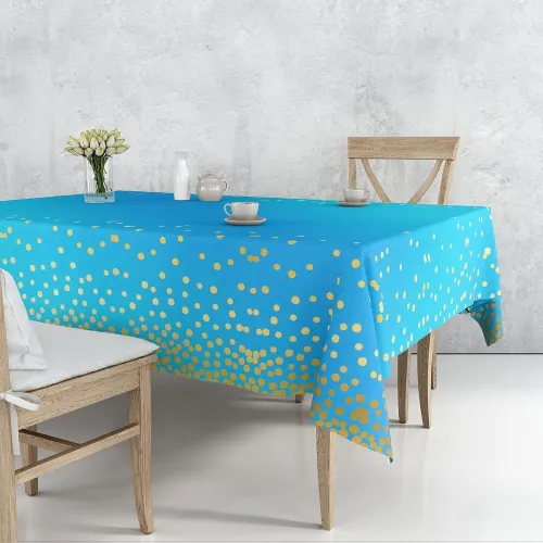 Image of Turquoise Rectangular Table Cover 
