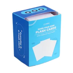 Turron Unpunched Blank Index Flash Cards (300, White, 3 x 5 Inch, Dotted)