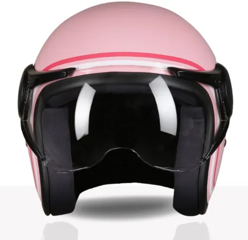 Image of TVS MissFit Helmet for Women Motorbike Helmet (Rose Pink)
