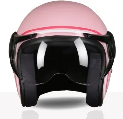TVS MissFit Helmet for Women Motorbike Helmet (Rose Pink)