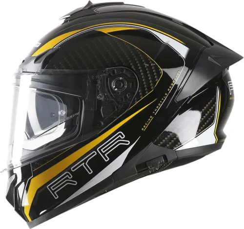 Image of TVS Racing Hurricane Series Motorbike Helmet (Yellow)