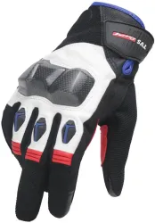 TVS Racing Riding Gloves (White Black)