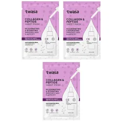 Twasa Collagen & Peptide Sheet Mask (Pack of 3)
