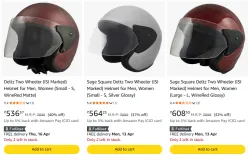 Two Wheeler (ISI Marked) Helmet @ Starting ₹536