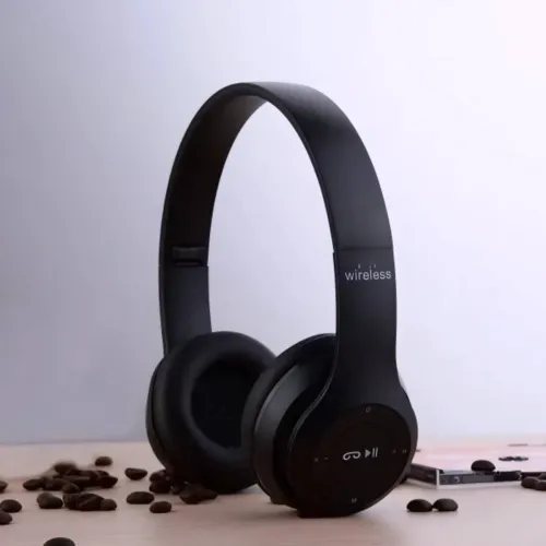Image of TWS Popular Wireless Headphones with Mic for Music, Movies & Gaming._YE Bluetooth & Wired  (Black, On the Ear)