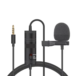 Tygot T-M1 Auxiliary Omnidirectional Lavalier Clip On Collar Microphone for Mobile Phone, Camera with 6M Audio