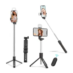 Tygot T1S Selfie Stick Tripod with LED & Remote