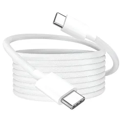mifaso 20W 1M Type C to C Cable Compatible with iPhone 16, 16 pro, 16 pro Max, 15 Plus, 15 Pro Fast Charging Cord Compatible with Galaxy S23 Fe, Ultra S22, S21 Fe, S20 Fe, White