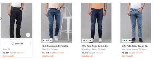 Image of U.S. Polo Assn. Denim Co. Men Stretchable Jeans up to @₹65% Discount 