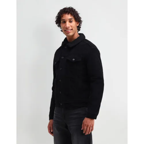 Image of U.S. Polo Assn. Denim Co. Men's Slim Fit Corduroy Sherpa Jacket