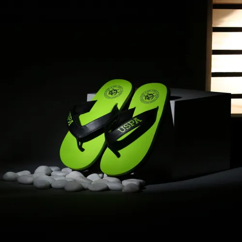 Image of U.S. Polo Assn. Men Brand Logo Print Thong Flip-Flops