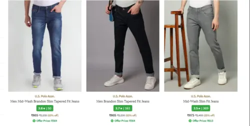 Image of U.S. Polo ASSN. Men jeans starting at ₹ 805