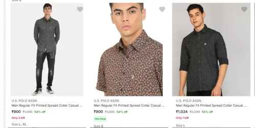 Image of U.S. POLO ASSN. Men Regular Casual Shirt Min. 50% Discount