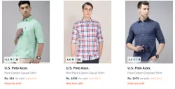 U.S. POLO ASSN. Men Shirt Minimum 60% Discount 