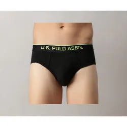 U.S. Polo Assn. Mens Cotton Coolmax Solid I706 Briefs - Pack of 1