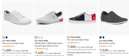 Image of U.S Polo Assn. Men's Shoes at minimum 65% Discount
