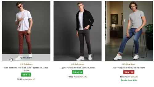 Image of U.s Polo Men Jeans Minimum 60% Discount