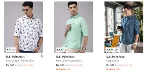 Image of U.s polo Shirt Minimum 55% Discount