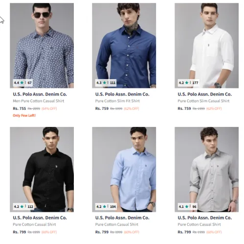 Image of U.s Polo Shirt Minimum 60% Discount