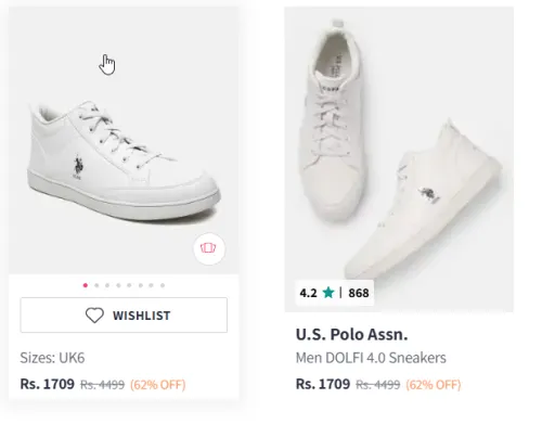 Image of U.s Polo Shoes Flat 62% Discount