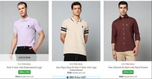 Image of U.S. POLO T-shirt Starting Price 417