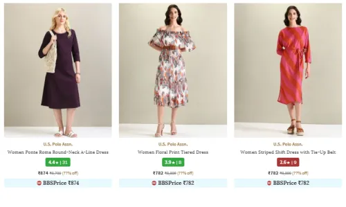 Image of U.s Polo Women Dress up to 77% Discount