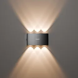 Murphy 6-Watt U-Shape Up Down Outdoor LED Wall Light with Aluminium IP65 Grade Waterproof Body Warm White Pack of 8