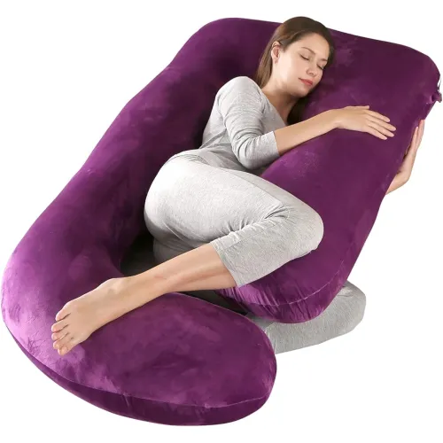 Image of Pregnancy Pillows for Women Sleeping U Shaped Full Body Maternity Pillow with Removable Cover Maternity Support - for Ba