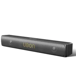 UBON Badshaah 20W BT Soundbar with 10 Hours Playtime | Bluetooth 5.3 & USB Connectivity | 2000 mAh Battery | 2X Bass (Bl