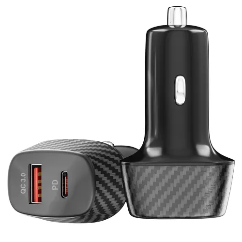 Image of Ubon CH57 Dual Output Fast Car Charger with 45W Type-C PD & USB 3.0, Charging Adapter Compatible with Cars for iPhone & 