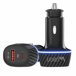 UBON CH 283 Rocket Series 60W QC + PD Car Charger | Super Fast Car Charging Adapter with WARP, Dash & Dart Support | Dual Output Compact Car Charger for iPhone, Android Smartphones & Devices...