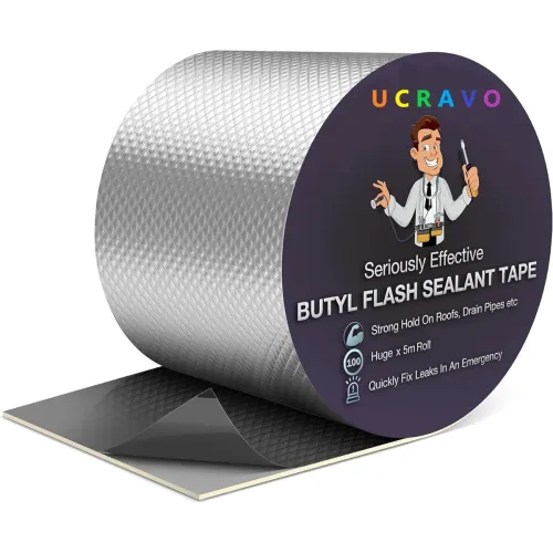 Image of Ucravo 10cm x 5m Waterproof Aluminum Butyl Repair Tape