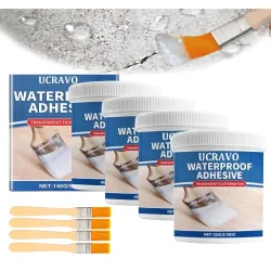 UCRAVO 4Pcs Wall Sealant Anti Leakage Glue Waterproof Adhesive Roof Water Leakages Stops Glue for Wall, Transparent Crack Seal Leakage Protection Outdoor Bathroom Wall Tile Window Roof