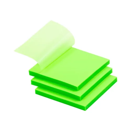 Image of UCRAVO Transparent Sticky Notes 50 Sheets Green