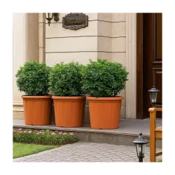 UGAOO 24 Inch Pots for Plants Big Size, Set of 3, Terracotta Colour