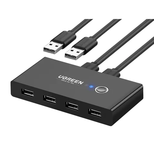 Image of UGREEN 4 Ports USB 2.0 Switch for 2 PCs, 2 in 4 Out USB Switch