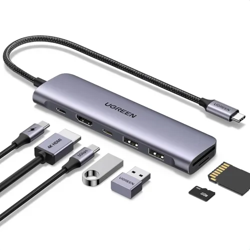Image of UGREEN Revodok 1071 USB C Hub (7 in 1 Multiport Adapter)