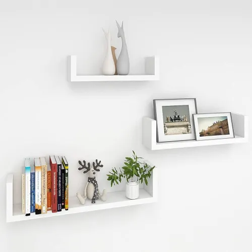 Image of UHUD Crafts Hanging Floating Wall Mount Display U Shape Wall Shelf,