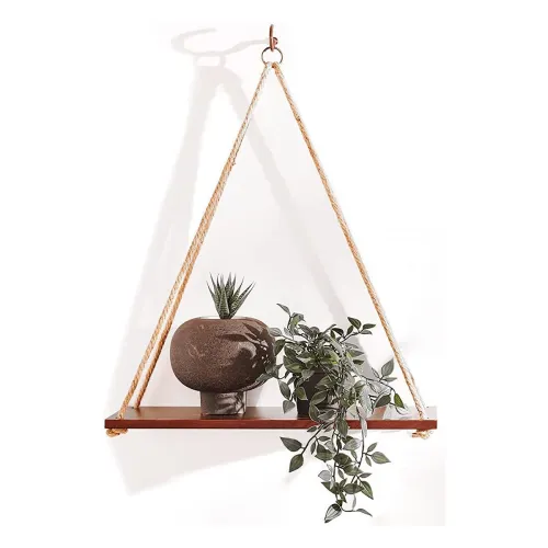 Image of UHUD CRAFTS Hanging Shelves Adjustable Rope