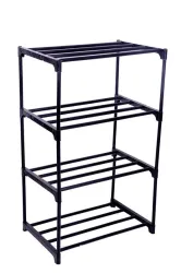 UKDI MUKDI 4 Layer Folding Shoe Rack with Shelf