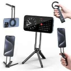 Ulanzi MA30 Smart Phone Tripod, Mini Tripod, Compatible with All Metallic Magsafe, Foldable, Convenient to Carry, Stand & Handheld Mode, 360 Degree Rotation, Selfie Stick, Smartphone Stand, Portable