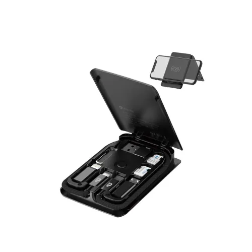 Image of UltraProlink 12 in1 PowerLink+ All In One Travel Cable Set|OTG Type C-C 3A PD Cable |Micro USB + iPhone |Convertor, 15W 