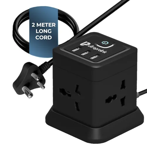Image of UltraProlink 7 in 1 Cube Extension Board Power Hub Multi Port