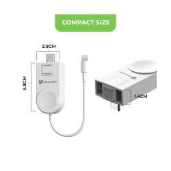 UltraProlink Magnetic Wireless Charger for iWatch Series 8,7,6,5,3,2,1 (2.5W)|2in1 Wireless Charger for iWatch