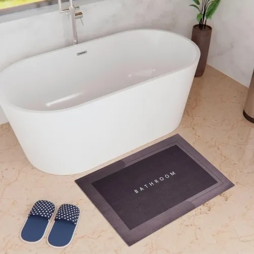 Image of UMAI Rectangular Bathroom Mat| Soft Anti Skid Bath Mat